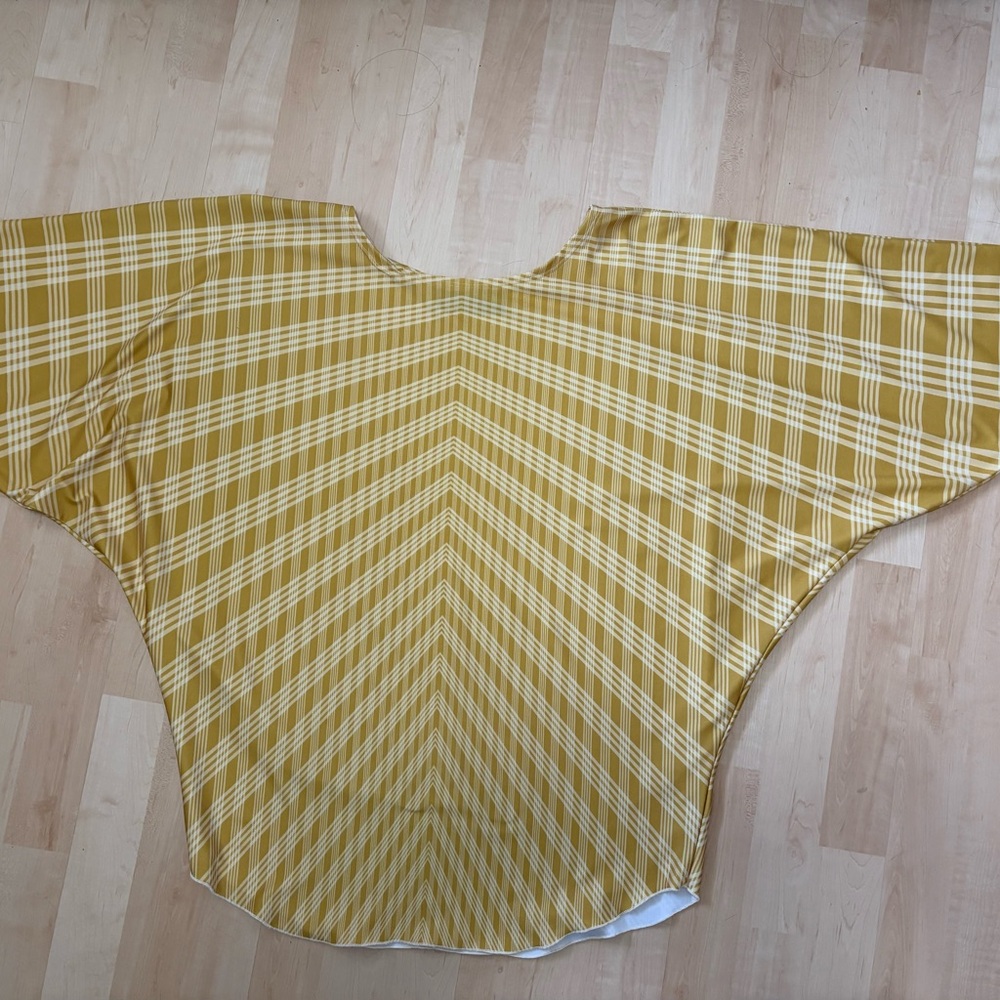 Kini Zamora Yellow Palaka Top- like new
